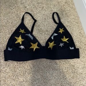 Triangle Bralette with Stars